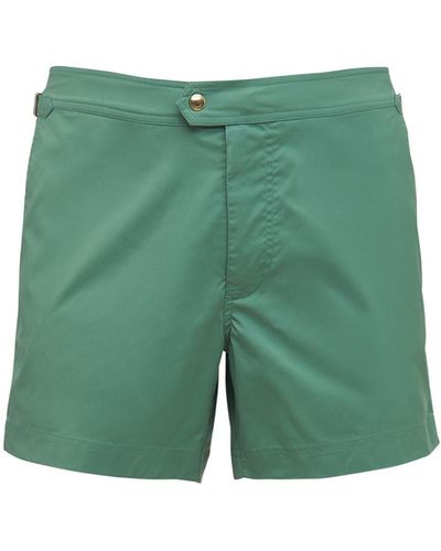 Tom Ford Shorts Mare In Faille Di Nylon - Verde