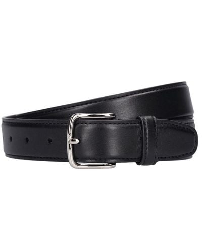The Row 3Cm Classic Leather Belt - White