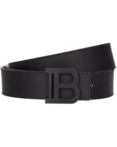 Balmain 3.5Cm Leather Belt - White