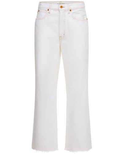 SLVRLAKE Denim Pantalon Court Taille Haute "grace" - Blanc