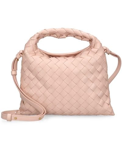 Bottega Veneta Mini Hop Leather Cross-Body Bag - Pink