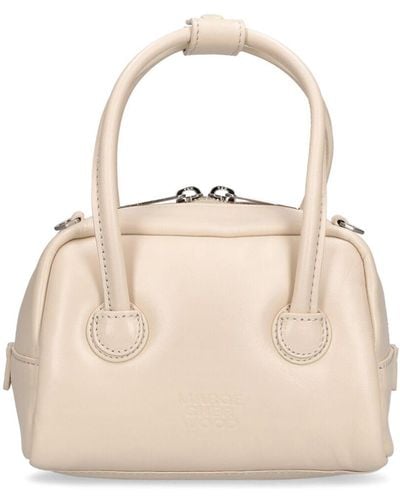 Marge Sherwood Mini Padded Soft Leather Top Handle Bag - Natural
