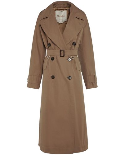 Max Mara Trench In Cotone - Multicolore