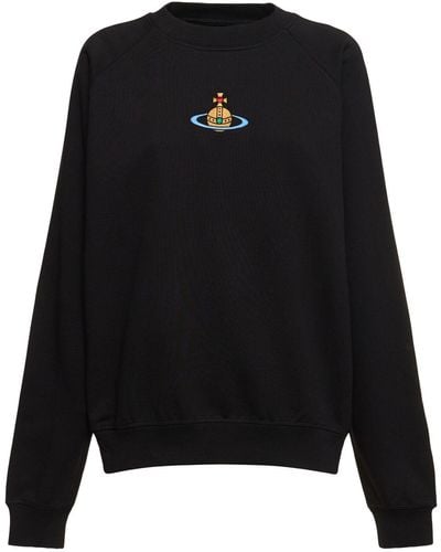Vivienne Westwood Raglan Cotton Jersey Sweatshirt - Black