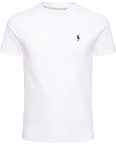Polo Ralph Lauren T-shirt En Jersey De Coton - Blanc