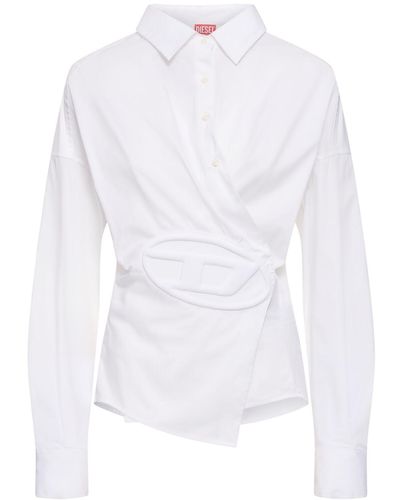 DIESEL Chemise cache-cœur à logo c siz - Blanc