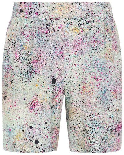 McQ Shorts Breathe Drip Paint De Techno - Multicolor