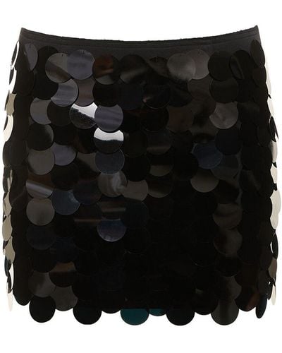 16Arlington Haile Sequined Mid Rise Mini Skirt - Black
