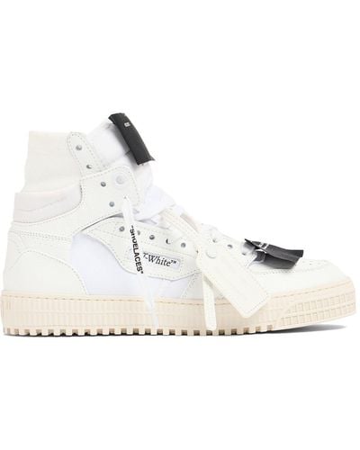 Off-White c/o Virgil Abloh 20mm Hohe Ledersneakers "3.0 Off Court" - Weiß