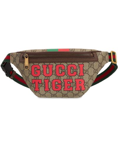 Gucci Riñonera Tiger Gg Supreme - Neutro