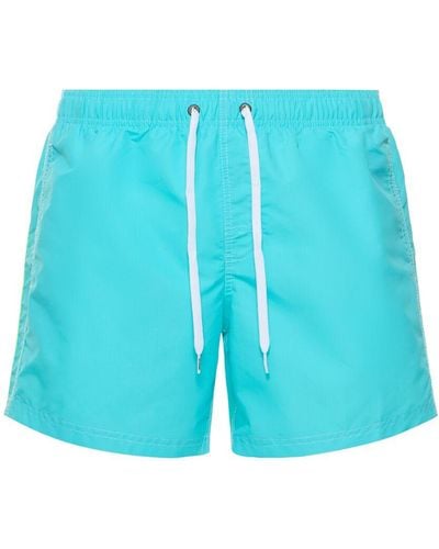 Sundek Stretch Waist Nylon Swim Shorts - Blue