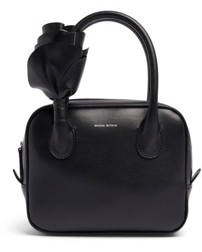 Magda Butrym Brigitte Square Leather Top Handle Bag - Black