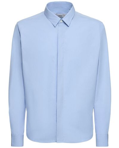 Ami Paris Classic Cotton Poplin Shirt - Blue