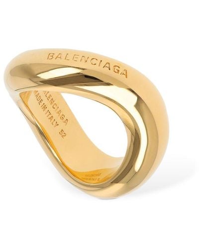 Balenciaga Loop Brass Ring - Metallic