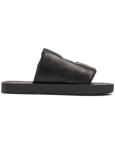 Burberry Mf Ms16 Leather Sandals - Black