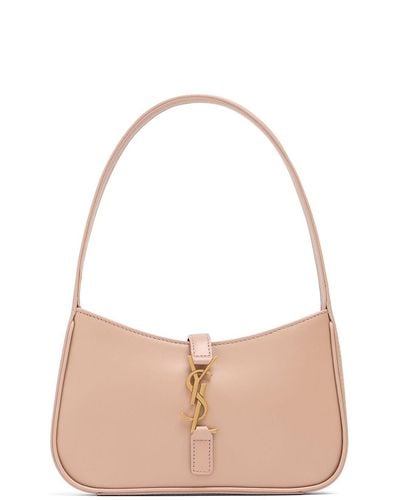 Saint Laurent Bolso hobo le 5 à 7 de piel - Blanco