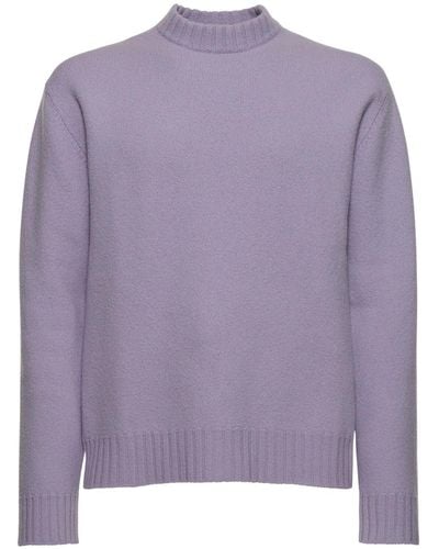 Jil Sander Boiled Wool Sweater - Purple