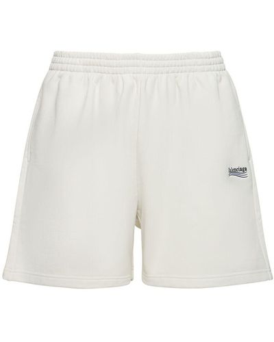 Balenciaga Shorts de algodón - Blanco