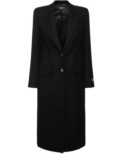 Versace Mantel Aus Wollmischung - Schwarz