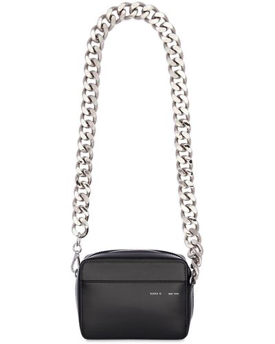 Kara Chunky Chain Cross Body Bag - Black