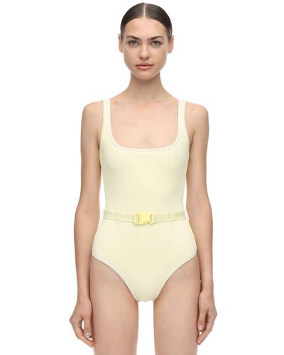 Off-White c/o Virgil Abloh Belted One Piece Swimsuit - Yellow