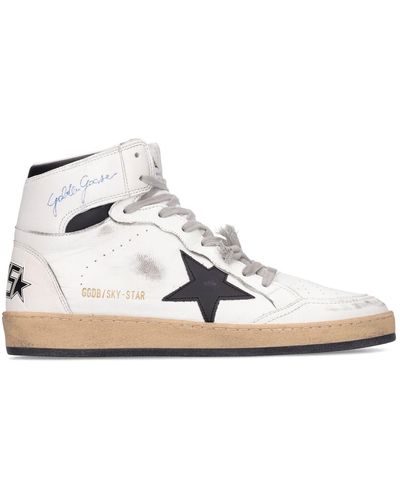 Golden Goose Sky-star High-top Lace-up Sneakers - White