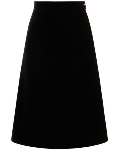 Gucci ビスコースブレンドスカート - ブラック