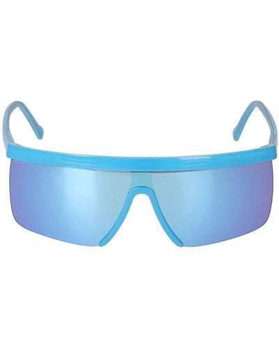 GIUSEPPE DI MORABITO Mask Acetate Sunglasses W/ Mirror Lens - Blue