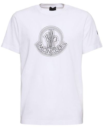 Moncler Logo cotton t-shirt - Blanco