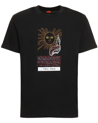 Sundek Logo Print Cotton Jersey T-shirt - Black