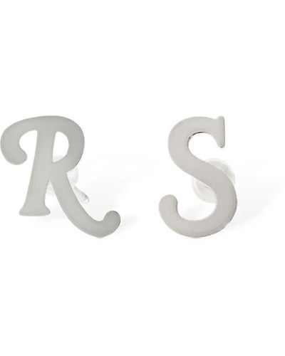 Raf Simons R & S Stud Earrings - White