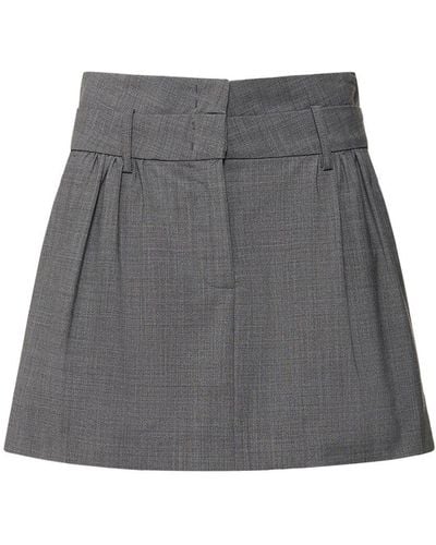 THE GARMENT Pisa Wool Blend Mini Skirt - Gray