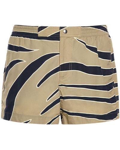Bottega Veneta Shorts mare in nylon stampato - Multicolore