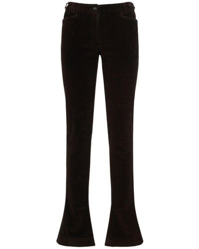Dolce & Gabbana Corduroy Low Rise Bootcut Trousers - Black