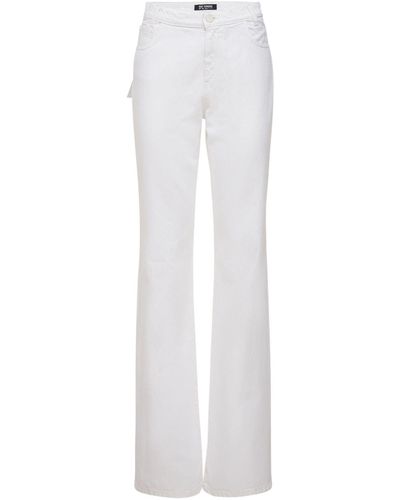 Raf Simons Jeans In Denim Di Cotone - Bianco