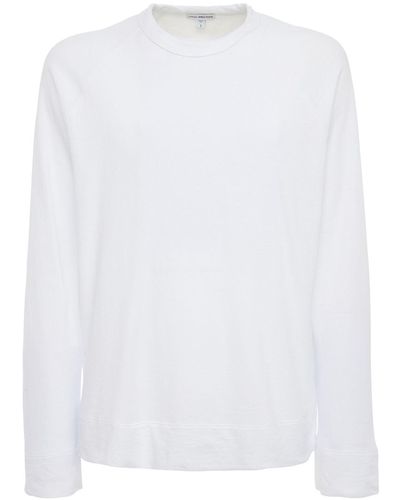 James Perse Raglan-sweatshirt Aus Baumwolle - Weiß