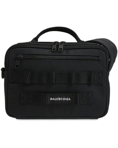 Balenciaga Army Pouch Messenger Bag - Black