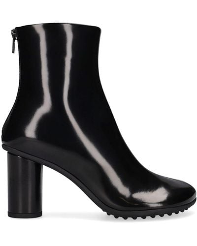 Bottega Veneta 75Mm Atomic Leather Ankle Boots - Black