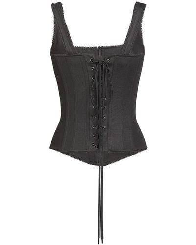 Balenciaga Débardeur corset en spandex - Noir
