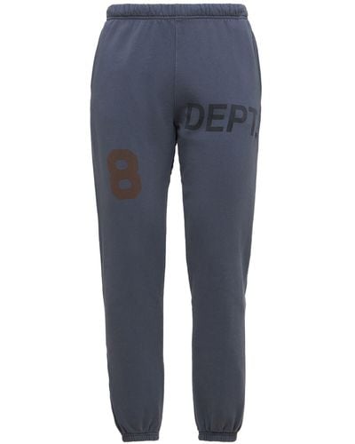 GALLERY DEPT. Pantalones Deportivos De Algodón Con Logo - Azul