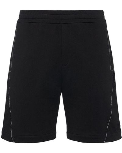 Alexander McQueen Cotton Loopback Sweat Shorts - Black