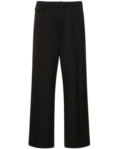 DUNST Heavy Cotton Chino Trousers - Black