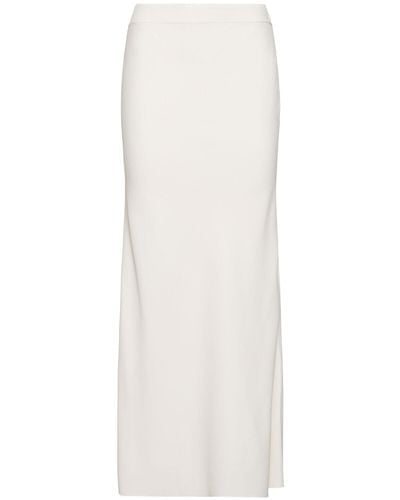Giambattista Valli Crepe Long Skirt - White