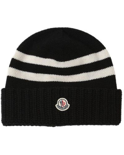Moncler Tricot Wool & Cashmere Beanie - Black