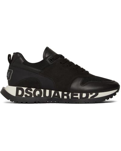 DSquared² Sneakers Aus Leder Und Mesh Mit Logo - Schwarz