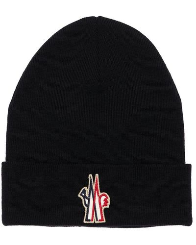 3 MONCLER GRENOBLE Cappello Beanie In Lana - Nero