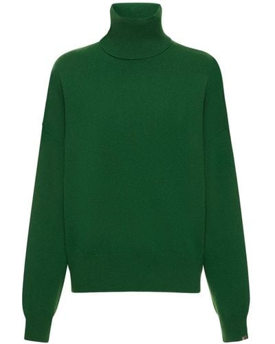 Extreme Cashmere Jill Cashmere Blend Turtleneck Sweater - Green