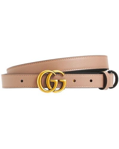 Gucci 2cm gg Marmont Reversible Thin Belt - Multicolor