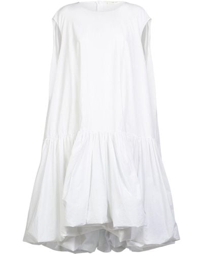 The Row Tadao Ruffled Poplin Midi Dress - White