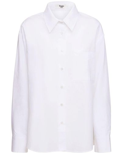 Frankie Shop Lui Organic Cotton Poplin Shirt - White